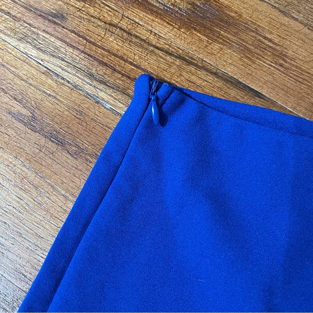 SALE 4/$20 SHEIN Bright Royal Cobalt Blue Asymmetrical Wrap Mini Skort Large - Picture 5 of 7